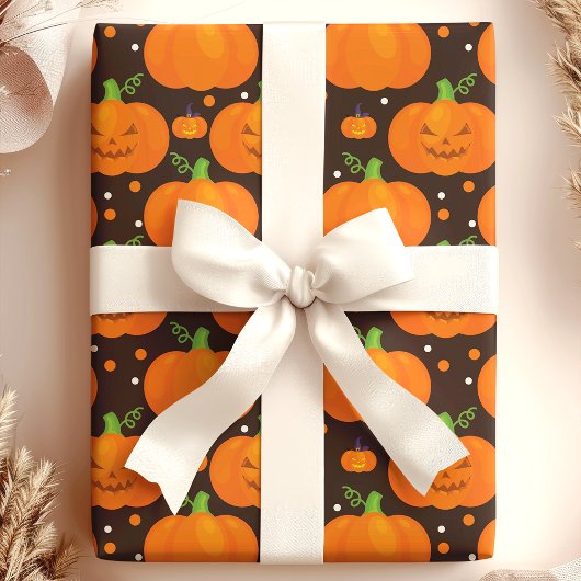 Halloween pompoen enge Jack O'Lantern patroon Cadeaupapier