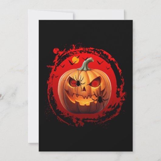 halloween pompoen enge spinnen vleermuizen kaart (Voorkant)