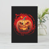 halloween pompoen enge spinnen vleermuizen kaart (Staand voorkant)