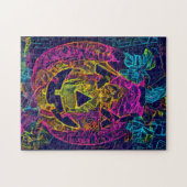 Halloween pompoen entuinfoto leuk legpuzzel (Horizontaal)