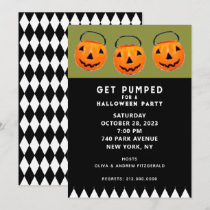 Halloween Pompoen Feest Kaart