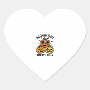 Halloween Pompoen Feest Vintage Jack O Lantern T-S Hart Sticker