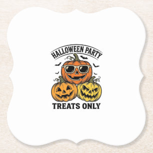 Halloween Pompoen Feest Vintage Jack O Lantern T-S Kartonnen Onderzetters