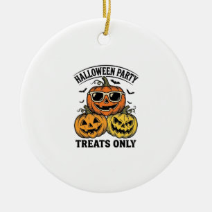 Halloween Pompoen Feest Vintage Jack O Lantern T-S Keramisch Ornament