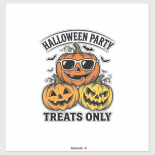 Halloween Pompoen Feest Vintage Jack O Lantern T-S Sticker