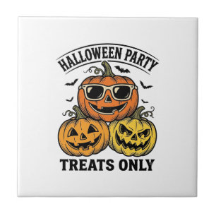 Halloween Pompoen Feest Vintage Jack O Lantern T-S Tegeltje