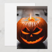 Halloween Pompoen Feestdagenkaart (Voorkant / Achterkant)