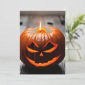 Halloween Pompoen Feestdagenkaart (Staand voorkant)