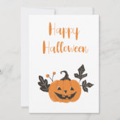 Halloween Pompoen Feestdagenkaart (Voorkant)