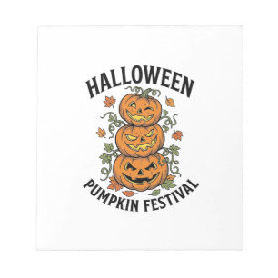 Halloween Pompoen Festival Vintage Jack O Lantern  Notitieblok