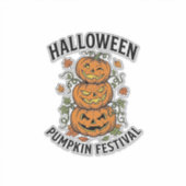Halloween Pompoen Festival Vintage Jack O Lantern Sticker (Voorkant)