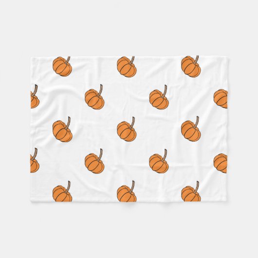 Halloween pompoen fleece deken (Voorkant (Horizontaal))