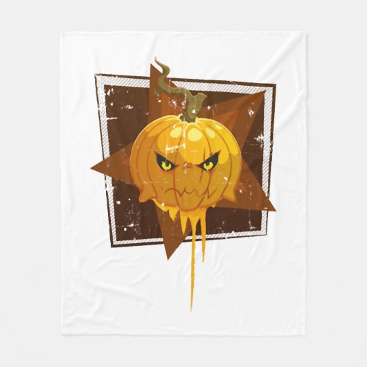 Halloween pompoen fleece deken (Voorkant)