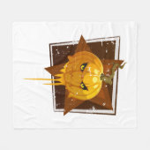 Halloween pompoen fleece deken (Voorkant (Horizontaal))