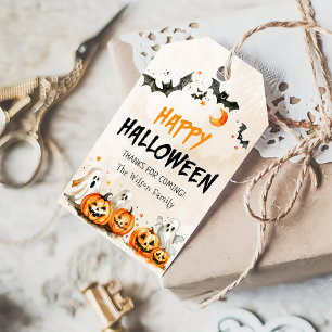 Halloween Pompoen Geest Cadeautags Cadeaulabel