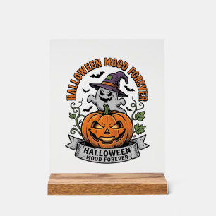 Halloween Pompoen Geest Vintage Gravure Shirt_1 Acryl Bord