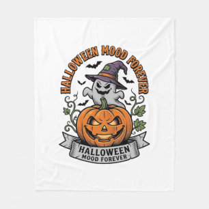 Halloween Pompoen Geest Vintage Gravure Shirt_1 Fleece Deken