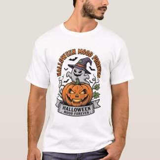 Halloween Pompoen Geest Vintage Gravure Shirt_1 T-shirt