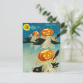  Halloween Pompoen Geesten en Black Cats Briefkaart (Staand voorkant)