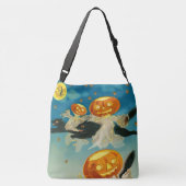  Halloween Pompoen Geesten en Black Cats Crossbody Tas (Achterkant)