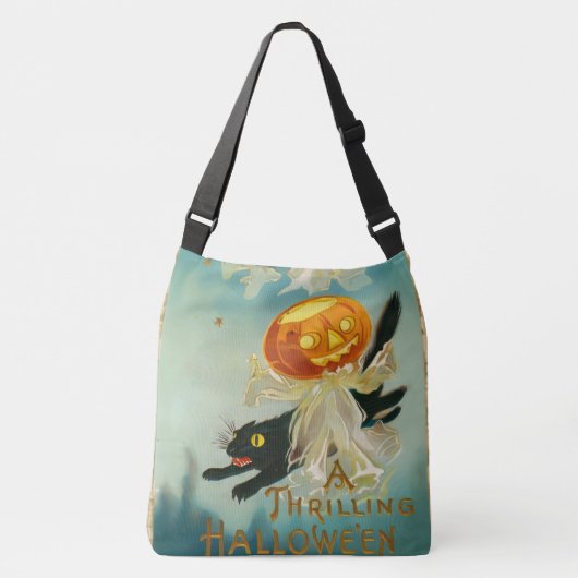  Halloween Pompoen Geesten en Black Cats Crossbody Tas (Voorkant)