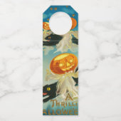  Halloween Pompoen Geesten en Black Cats Flessenhanger (Achterkant)