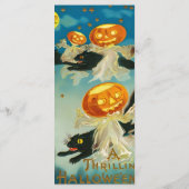Halloween Pompoen Geesten en Black Cats Menu (Achterkant)