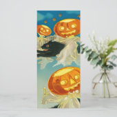 Halloween Pompoen Geesten en Black Cats Menu (Staand voorkant)