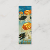  Halloween Pompoen Geesten en Black Cats Mini Visitekaartje (Achterkant)