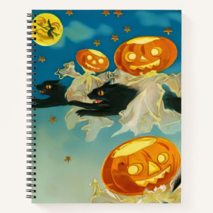  Halloween Pompoen Geesten en Black Cats Notitieboek