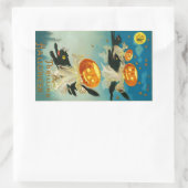  Halloween Pompoen Geesten en Black Cats Rechthoekige Sticker (Tas)