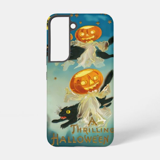  Halloween Pompoen Geesten en Black Cats Samsung Galaxy Hoesje (Achterkant)