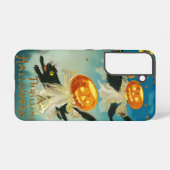  Halloween Pompoen Geesten en Black Cats Samsung Galaxy Hoesje (Achterkant horizontaal)