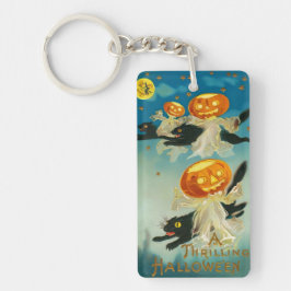  Halloween Pompoen Geesten en Black Cats Sleutelhanger