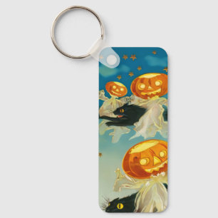  Halloween Pompoen Geesten en Black Cats Sleutelhanger