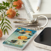  Halloween Pompoen Geesten en Black Cats Sleutelhanger (Voorkant Rechts)