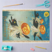  Halloween Pompoen Geesten en Black Cats Tissuepapier (Craft)