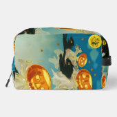 Halloween Pompoen Geesten en Black Cats Toilettasje (Achterkant)