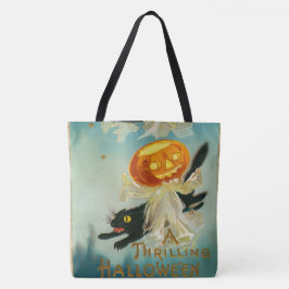  Halloween Pompoen Geesten en Black Cats Tote Bag