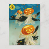 Halloween Pompoen Geesten en Black Cats Uitnodiging Briefkaart (Voorkant)