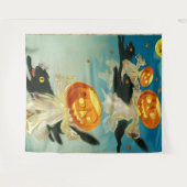  Halloween Pompoen Geesten en Black Cats Wandkleed (Voorkant (horizontaal))