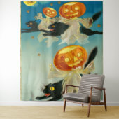  Halloween Pompoen Geesten en Black Cats Wandkleed (In situ)
