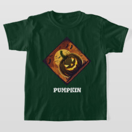 Halloween pompoen geïllustreerd designer T shirt