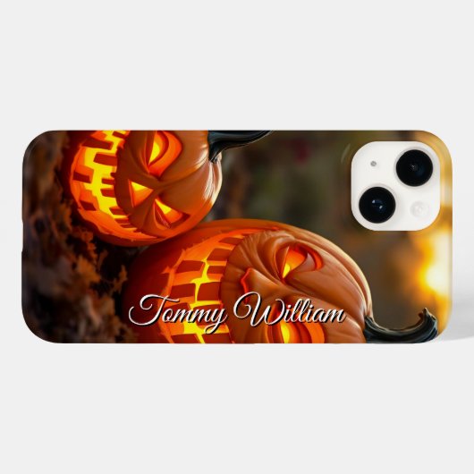 Halloween pompoen -geïnspireerd Case-Mate iPhone case (Achterkant (horizontaal))