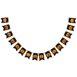 Halloween pompoen gelukkige verjaardag vlaggetjes