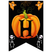 Halloween pompoen gelukkige verjaardag vlaggetjes (Tweede vlag)