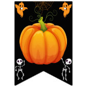 Halloween pompoen gelukkige verjaardag vlaggetjes (Eerste vlag)