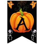 Halloween pompoen gelukkige verjaardag vlaggetjes (Derde vlag)