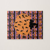Halloween Pompoen Geometrisch Patroon Legpuzzel (Horizontaal)