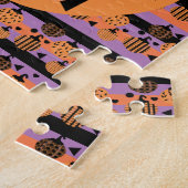 Halloween Pompoen Geometrisch Patroon Legpuzzel (Zijkant)